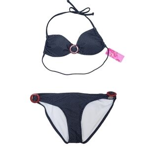 XHILARATION Polka Dot Bikini Size Top M Bottom L